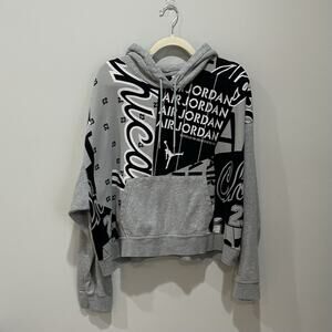 Jordan Gray and Black Graphic Hoodie